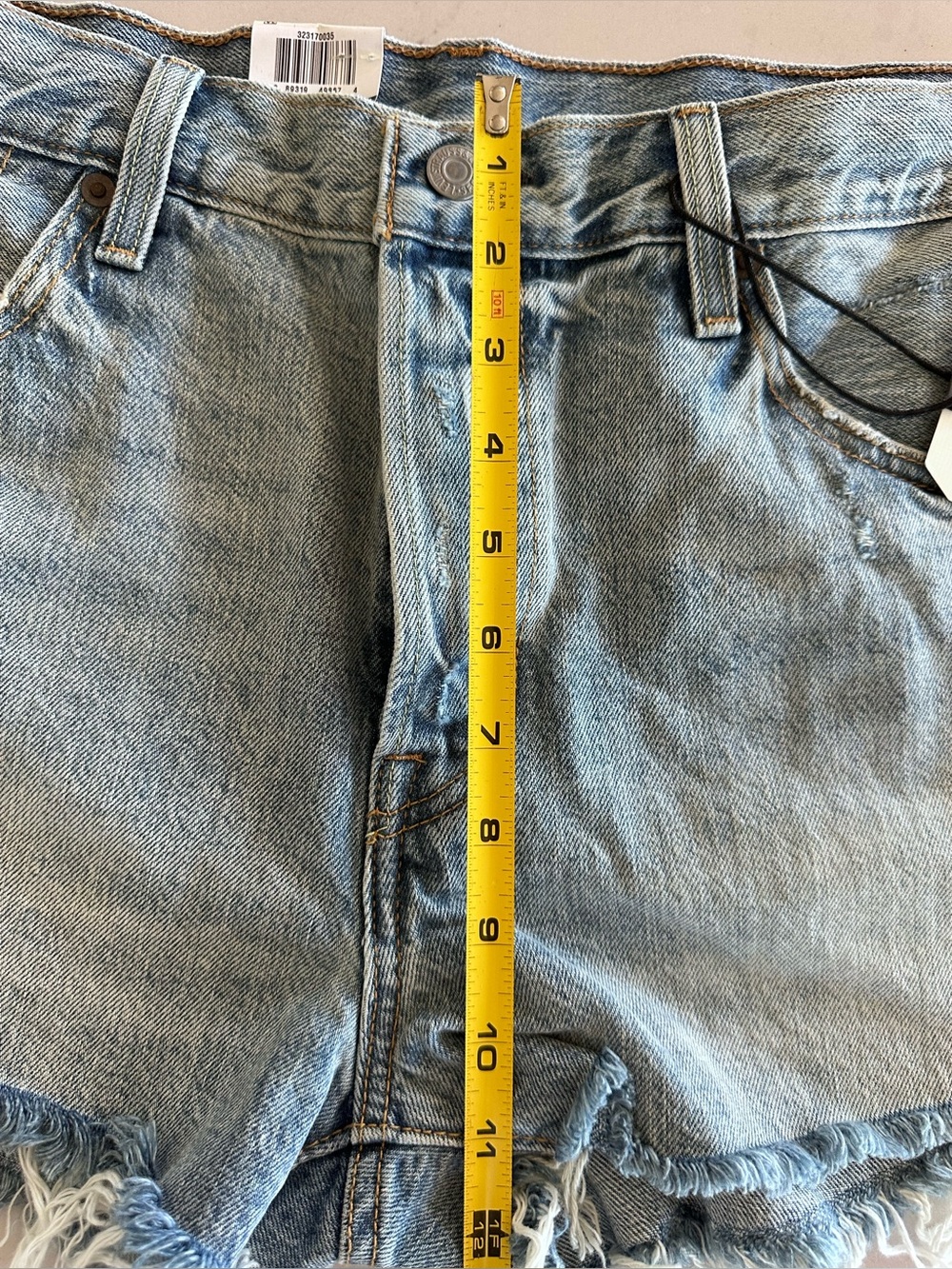 Levi's 501 Mid Rise Denim Shorts Button Fly 100% Cotton Cutoff Womens 32 NWTs - Picture 12 of 16